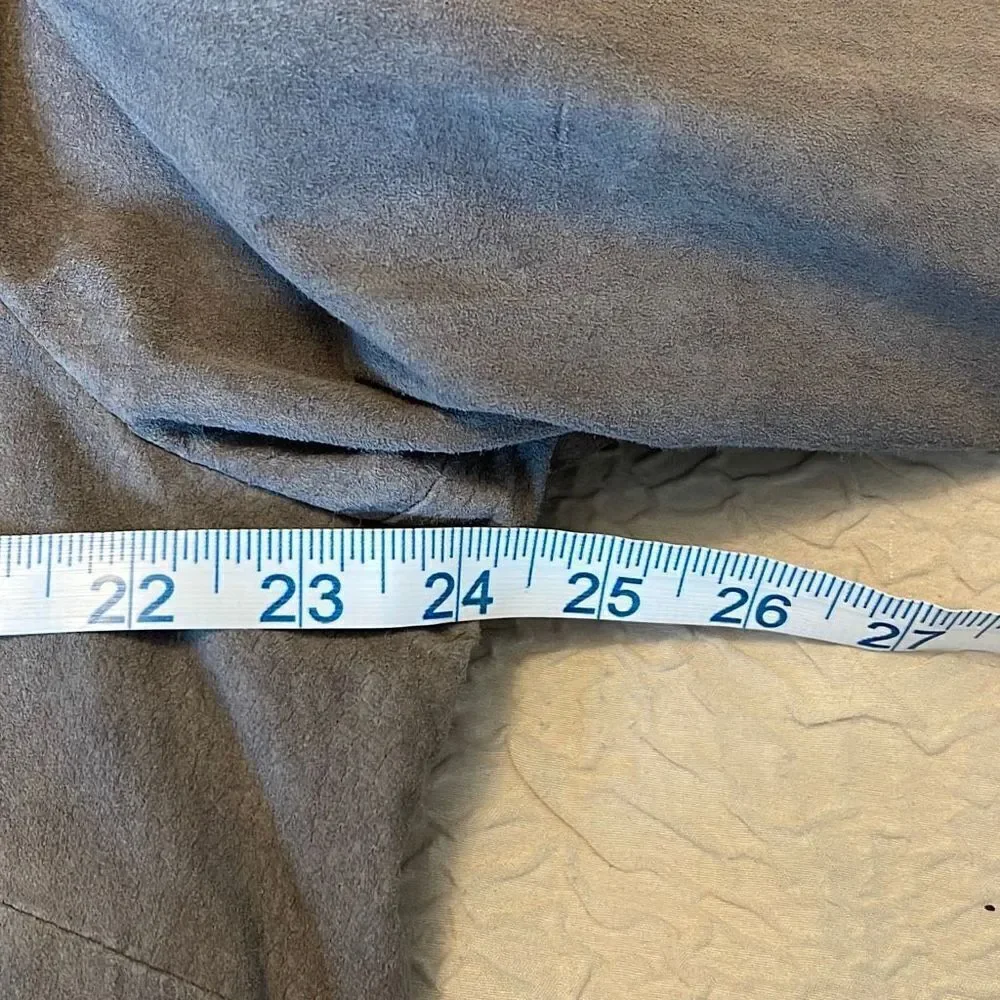 Terry Lewis Classic Luxuries Women's Genuine Leather Suede Jacket Gray Size 2X N
